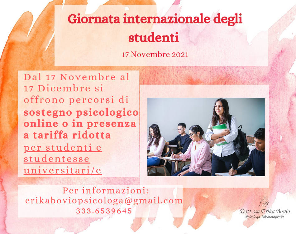 Volantino sostegno psicologico studenti